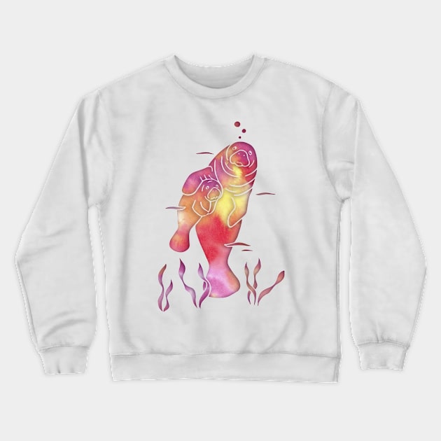 Peach River Manatees Crewneck Sweatshirt by ferinefire